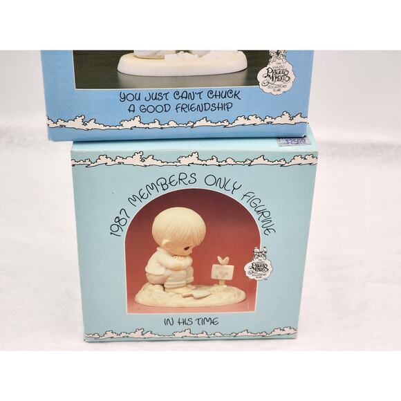 Precious Moments Members Only Figurines Lot Chuck Friendship Vintage 1980s W/Box - Picture 2 of 14